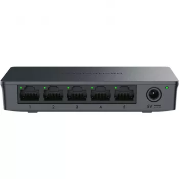 Grandstream GWN7700 switch no gestionado capa 2 5 puertos Gigabit capacidad de conmutación 10Gbps 802.1p QoS negro sobremesa/pared 5VDC