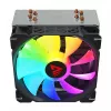 Disipador de CPU por aire SAVIO SAVGCOVORTEXX2ARGB con 4 heatpipes, ventilador ARGB de 120 mm, negro