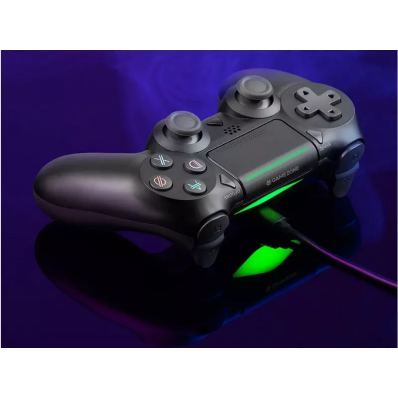 Mando con cable TRACER SHOGUN PRO negro — 16 botones, analógico/digital, cable de 1,5 m, vibración, PC/PS4/PS3