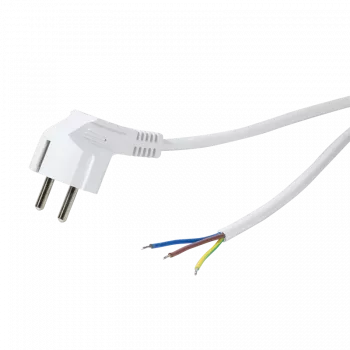 Logilink - Cable de alimentación - CEE 7/7 (M) a extremo abierto - AC 250 V - 1,5 m - Blanco (CP136)