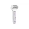 Depiladora Panasonic ES-EY30A – 60 pinzas, 3 velocidades, en húmedo y en seco, a pilas, blanco/lila
