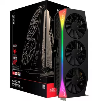 Tarjeta gráfica XFX Radeon RX 9070 XT 16 GB GDDR6, 256 bits, PCIe x16, 3 ventiladores, HDMI 1 / DP 3