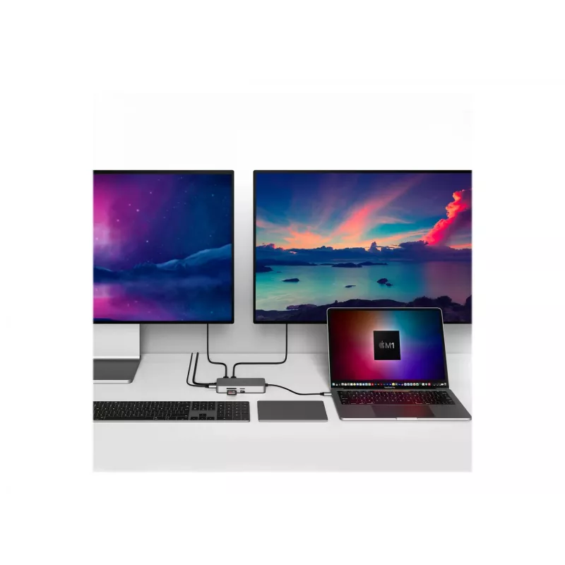 Hyper | HyperDrive Universal USB-C 10-in1 Dual HDMI Mobile Dock | Conectores Ethernet LAN (RJ-45) 1 | Número de conectores HDMI 2