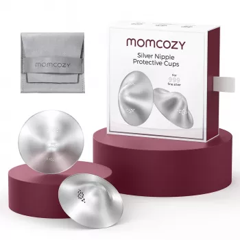 Momcozy 999 disco de lactancia de plata 55MM 2 uds. L