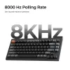 Teclado mecánico Keychron V1 Ultra 8K — 75 % QWERTY, Bluetooth, con cable, RGB, negro
