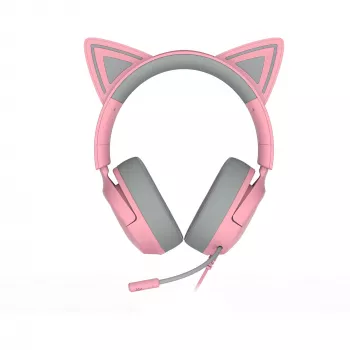 Auriculares Razer Kraken Kitty V3 X — Con cable, USB Type-A, Over-Ear, 20–28kHz, cable de 1,3 m, Rosa