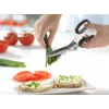 Tijeras de cocina GEFU 12660 — hojas de acero inoxidable, mango de plástico, longitud 191 mm, ancho 80 mm