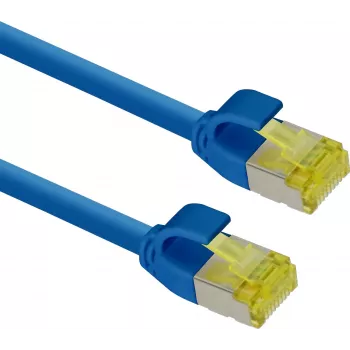 helos Cat.6a TPE Ultra-Slim S/FTP GHMT AWG 28/7 Cable de conexión 333085, 7,5 m, azul