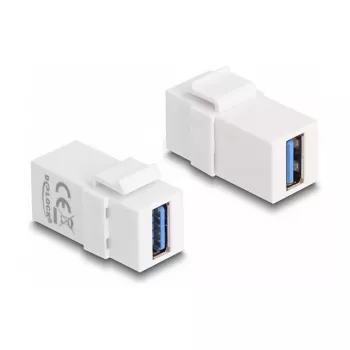 Módulo Keystone DeLOCK USB 3.0 A conector hembra a USB 3.0 A conector hembra blanco 1:1