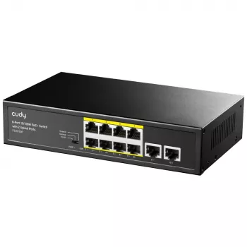 Cudy FS1010P Switch de red Fast Ethernet (10/100) Power over Ethernet (PoE) negro