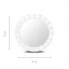 Espejo de maquillaje de pie Medisana 23603 — redondo blanco, a pilas, plegable, iluminación integrada