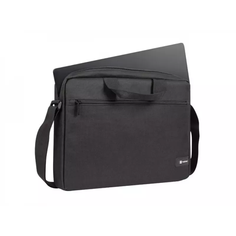 Maletín NATEC Wallaroo 39,6 cm (15,6 pulgadas) — maletín de poliéster para portátil, apto para pantallas de 15,6 pulgadas, negro