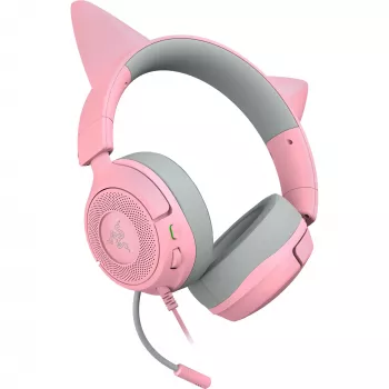 Auriculares Razer Kraken Kitty V3 X — Con cable, USB Type-A, Over-Ear, 20–28kHz, cable de 1,3 m, Rosa
