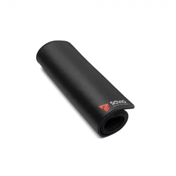 Alfombrilla de ratón SAVIO Black Edition Turbo Dynamic S — tela/goma, 250×250 mm, 2 mm, bordes cosidos, antideslizante
