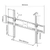 Akyga AK-MB-09 soporte de pared fijo para TV, 37-85 pulgadas, 60 kg, VESA 800x600, negro