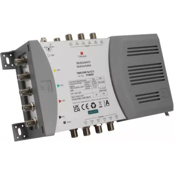 TRIAX TMS/CKR 5x12S Multiswitch individual 4SAT+1terr. entradas 12 vías con fuente de alimentación 318603 (318603)