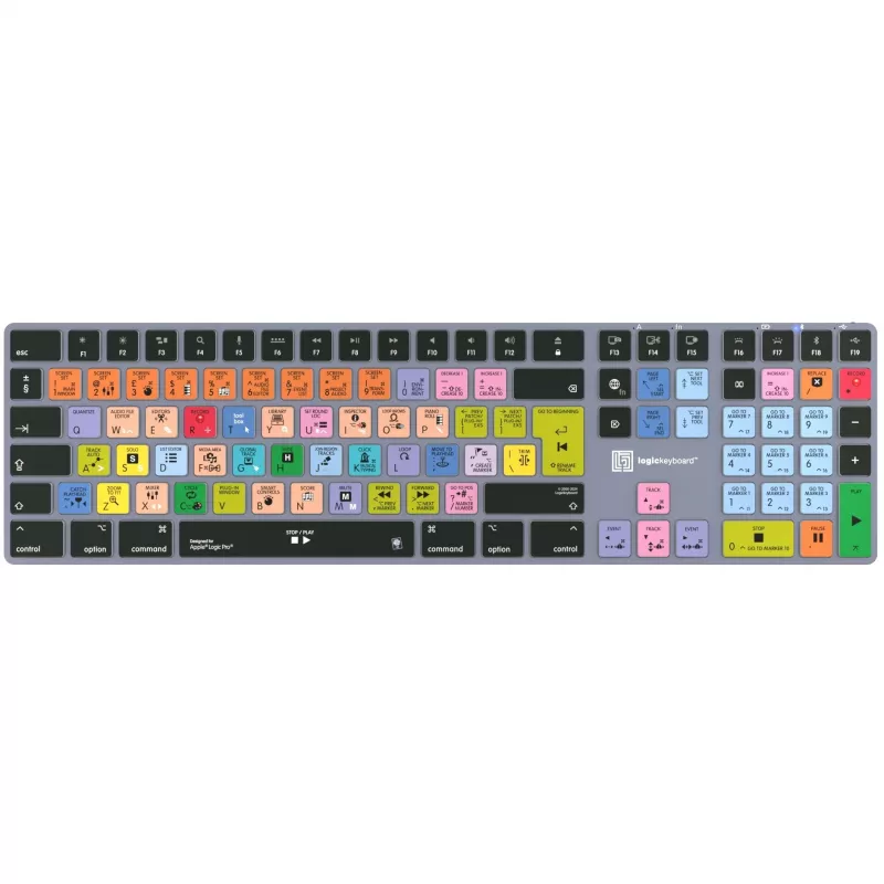 Teclado LogicKeyboard Apple Logic Pro X2 Titan DE Mac — LKB-LOGXP2-TM-DE, distribución alemana