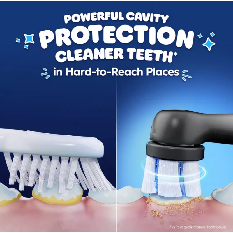Cepillo de dientes eléctrico BRAUN Oral‑B iO Kids Marvel Spiderman — recargable, 3 modos, temporizador musical de 2 minutos, estuche de viaje, 1 cabezal, Litio‑Ion