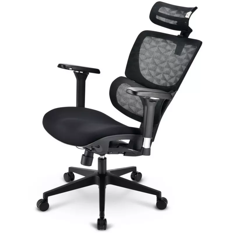 Silla de oficina Sharkoon OfficePal C40 — negra, diseño ergonómico, regulable en altura