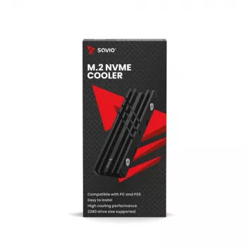 SAVIO AK-60 disipador para unidades M.2 NVMe 2280, negro