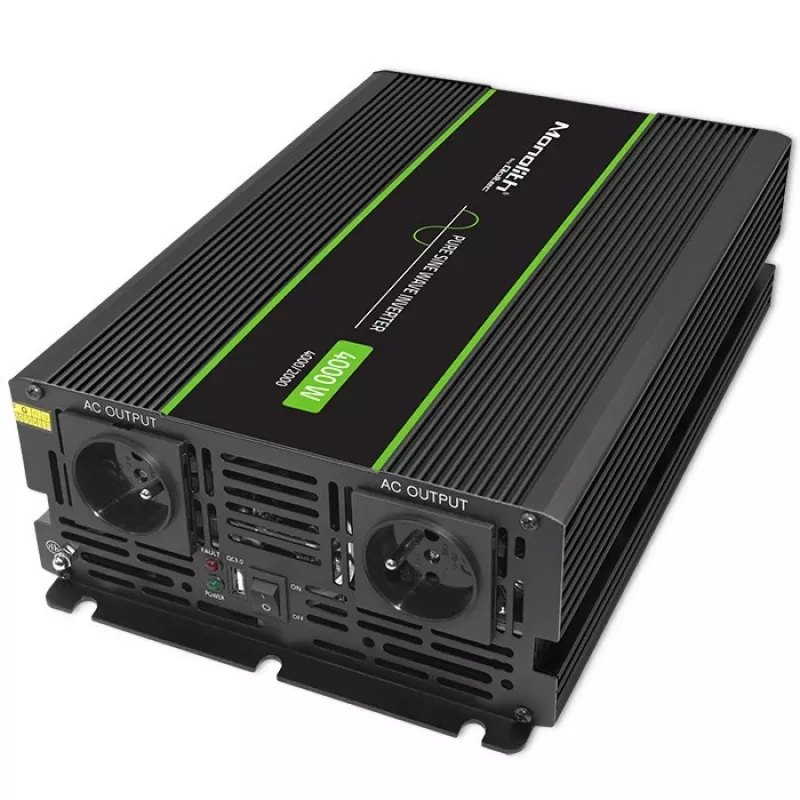 Qoltec Monolith Adaptador/convertidor de corriente para coche 4000 W Negro