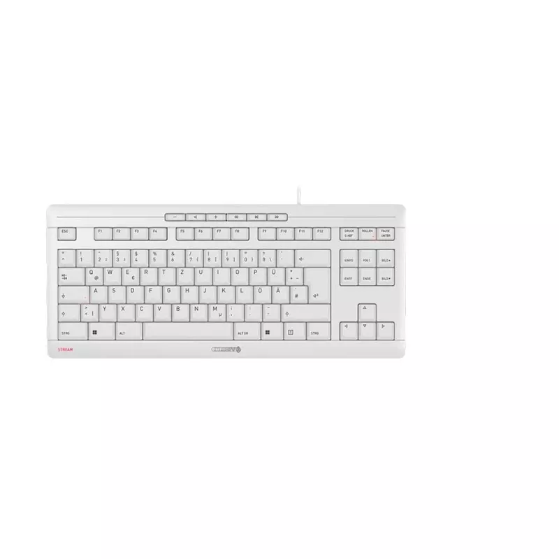 CHERRY STREAM TKL Teclado Universal USB QWERTZ Alemán Blanco