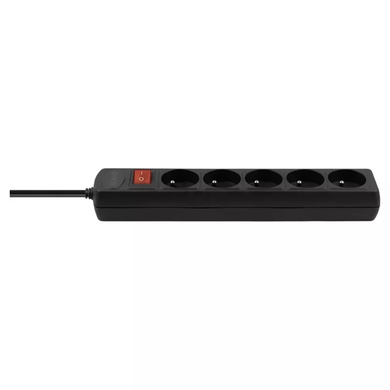 Regleta de enchufes SAVIO LZ-17 — 5 tomas, cable de 3 m, enchufes con toma de tierra