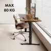 Escritorio con regulación eléctrica de altura Ergo Office, altura máx. 1160 mm, máx. - 80 kg, sin tablero para trabajar de pie y sentado, negro, ER-400 B