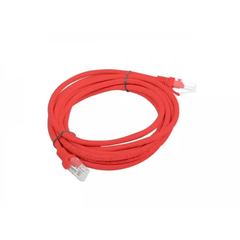 Latiguillo Cat.6 UTP 3M rojo FLUKE BESTANDEN LANBERG 10ER-PACK