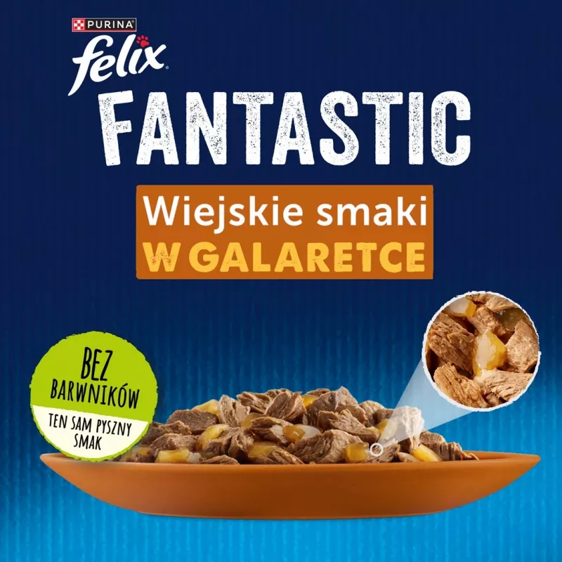 Felix Fantastic Conejo, cordero - Alimento húmedo para gatos 340 g (4x 85 g)