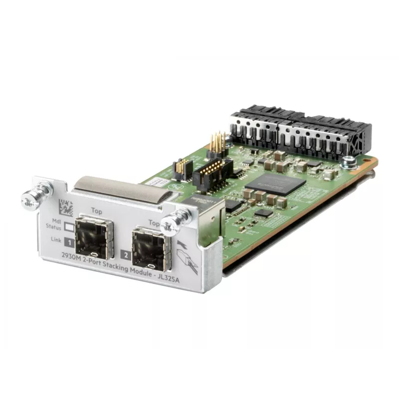 Hewlett Packard Enterprise HPE Aruba - Módulo de apilamiento de red 2 - para HPE Aruba 2930M 24 Smart Rate POE+ 1-Slot (JL325A)