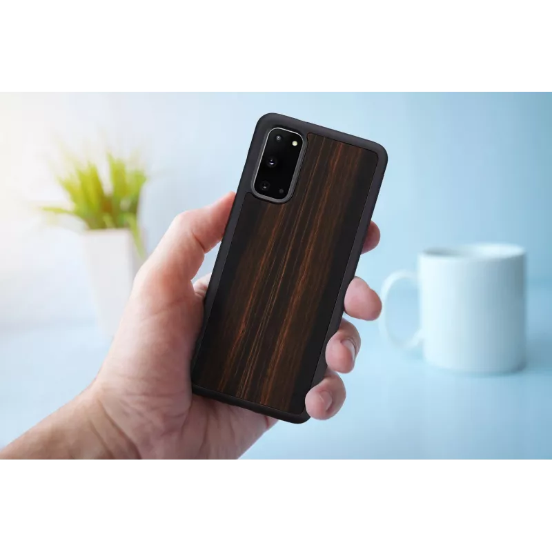 Funda para smartphone Man and Wood Galaxy S20 Ebony Negro — Funda protectora para Samsung Galaxy S20