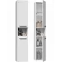 Armario de almacenamiento de baño top e shop NEL I BIEL, independiente, 5 estantes, 310×300×1740 mm, blanco