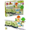 Set de tren de juguete LEGO DUPLO Tren de aventuras interactivo 10427, 57 piezas, 2 minifiguras, para niños a partir de 2 años