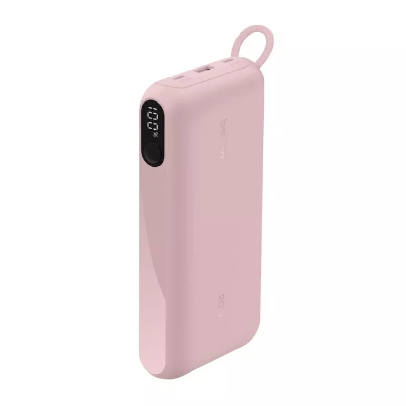 Batería externa Belkin BPB028HQPK 20000 mAh – 2× USB-C, 1× USB-A, rosa