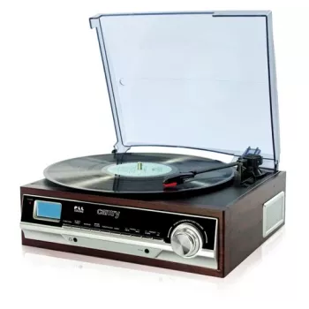 Camry Premium CR1113 tocadiscos de correa con radio, negro