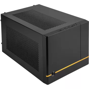 SilverStone SUGO SG14B - torre - Mini-DTX - sin fuente de alimentación (ATX / PS/2) - negro - USB/audio (SST-SG14B)