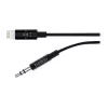 Cable Belkin Lightning a toma de auriculares - Lightning macho a minijack estéreo macho - 91,4 cm - negro - para Apple iPhone (Lig