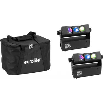EUROLITE juego de 2x AKKU MBT-3 Spot MK2 con bolsa blanda