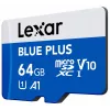 Tarjeta de memoria MicroSDXC Lexar BLUE PLUS 64 GB UHS‑I 100 MB/s U1 V10 (azul)