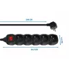 Alargador Esperanza ELK216K 5 m 5 toma(s) de CA para interiores negro
