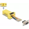 DeLOCK D-Sub 9 pines hembra a RJ45 hembra kit de montaje amarillo VGA RJ-45