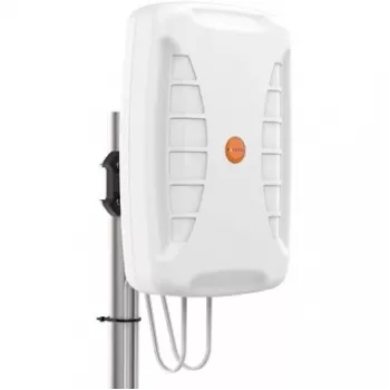 Antena de red Poynting XPOL-24 SMA, doble banda 0,617–0,96 y 1,71–4,2 GHz, ganancia 11 dBi, 50 Ω, conector macho SMA