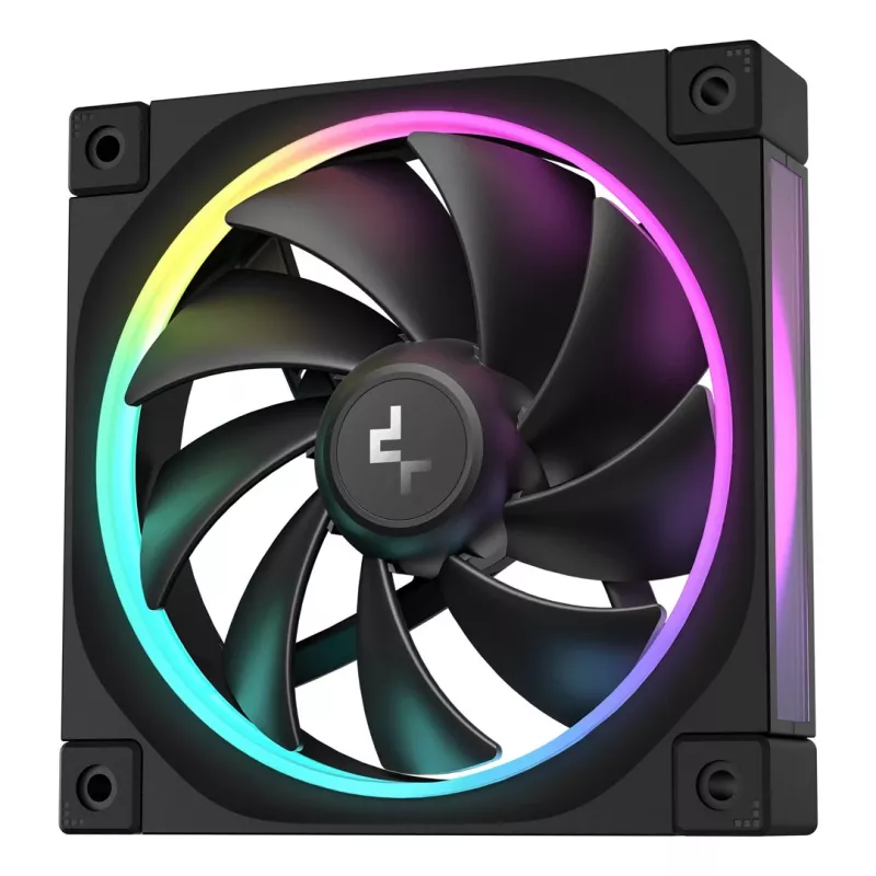 DeepCool FL12 3-in-1 ventiladores de caja de 120 mm (3 uds.), 500-2150 rpm, rodamiento dinámico de fluido, 32 dB, negros
