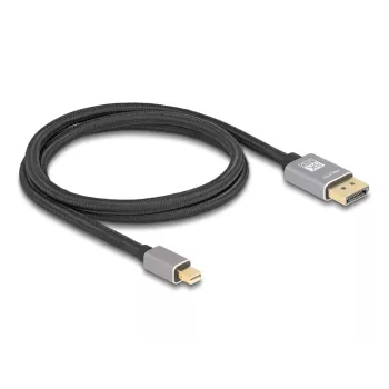 DeLOCK cable Mini DisplayPort a DisplayPort 8K 60 Hz 1 m gris metal sin bloqueo