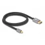 DeLOCK cable Mini DisplayPort a DisplayPort 8K 60 Hz 1 m gris metal sin bloqueo