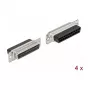 Conector de cables D-Sub 25 pines DeLOCK 66721 negro plata