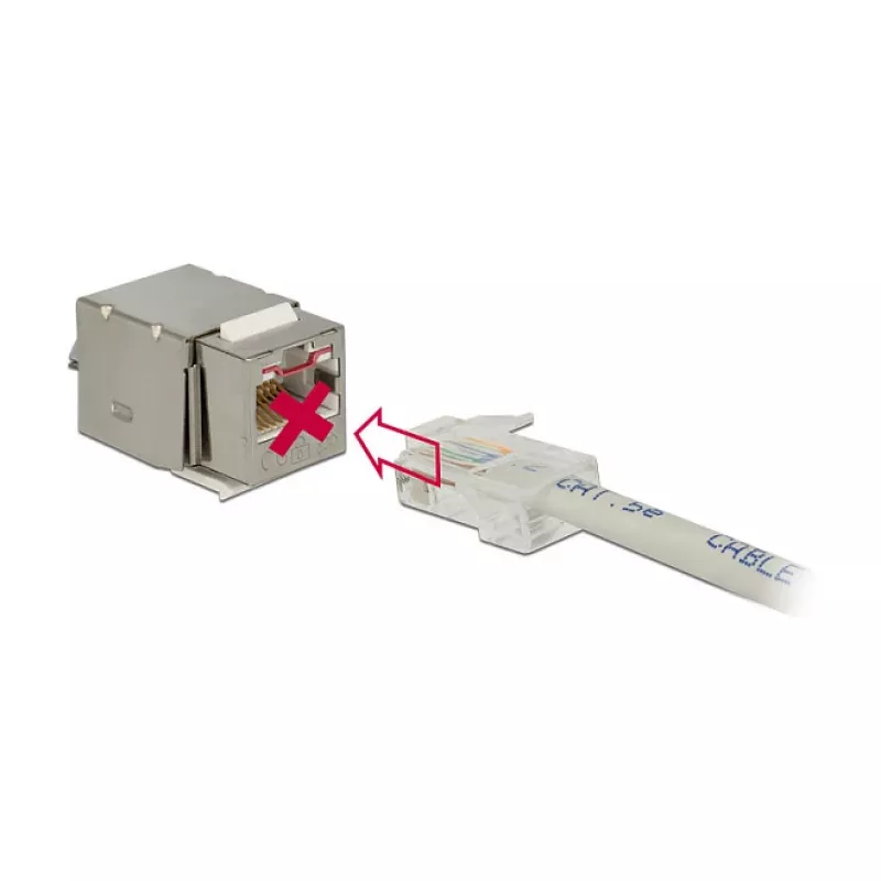 Delock 86404 módulo Keystone RJ45 Secure Cat.6 a LSA, blanco