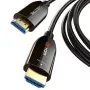 Cable HDMI 2.1 de fibra óptica activa 20m, 8K@60Hz, 48Gbit/s, conectores dorados