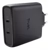 Cargador TRUST Maxo 100W 2 puertos USB-C GaN — 100 W, 2× USB-C, máx. 20 V, cable de 2 m, negro